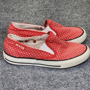 Converse One Star Red White Polka Dot Casual Lifestyle Slip On Sneakers Womens 7